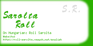 sarolta roll business card